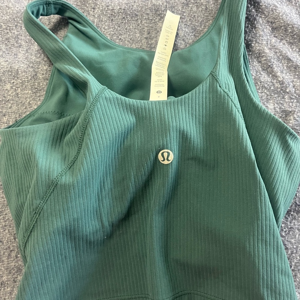 Lululemon Align Ribbed High Neck Tank GRNJ Size 2 NWT - Picture 2 of 5